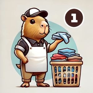 Nhận đồ từ khách hàng, phân loại và xử lí vết bẩn trên bề mặt.
